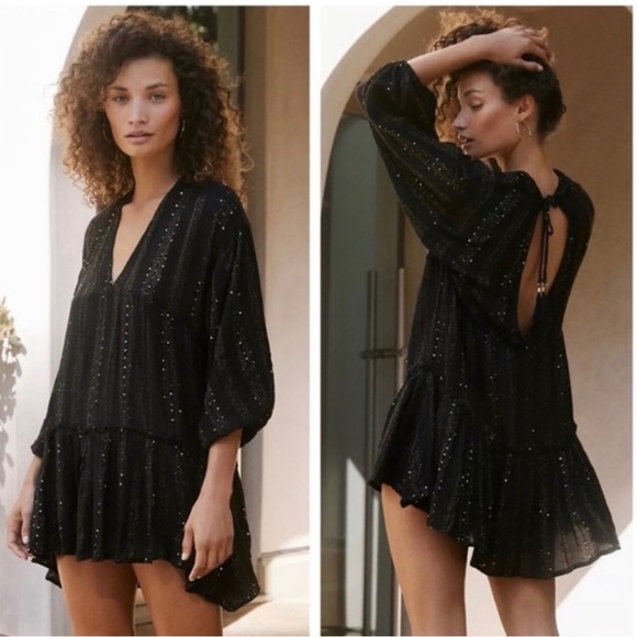 L*SPACE Byron Metallic Thread Dress - Picture 1 of 7